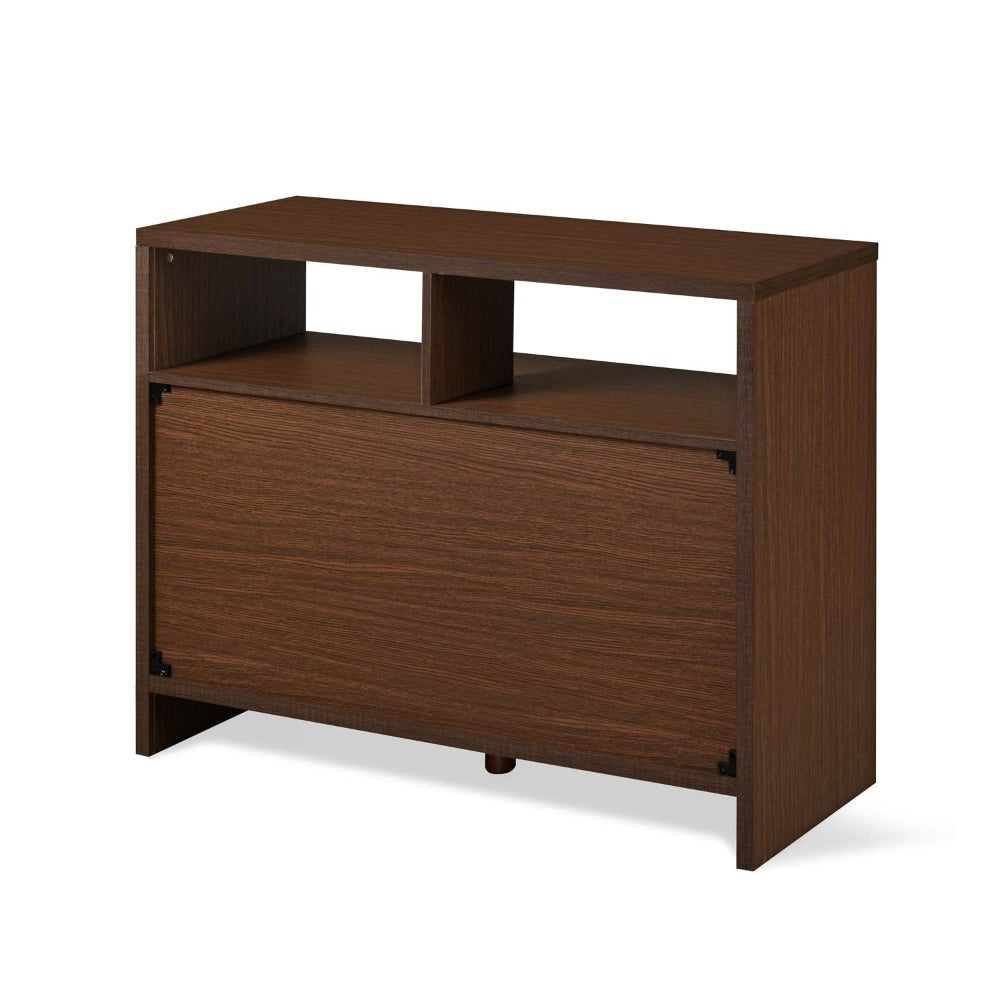 Nilkamal Lyra Kitchen Crockery Cabinet (Urban Walnut / Oak White)