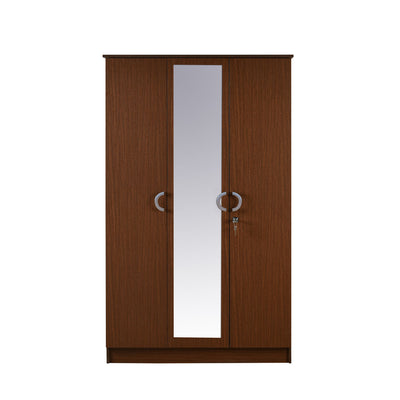 Massif 3 Door Wardrobe With Mirror (Urban Walnut)