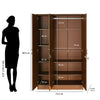 Massif 3 Door Wardrobe With Mirror (Urban Walnut)