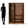 Massif 3 Door Wardrobe With Mirror (Urban Walnut)