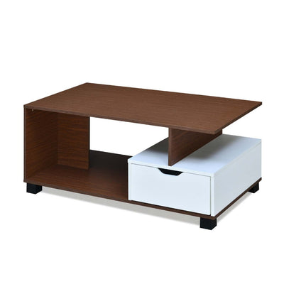 Nilkamal Denzel Coffee Table (Urban Walnut / Oak White)