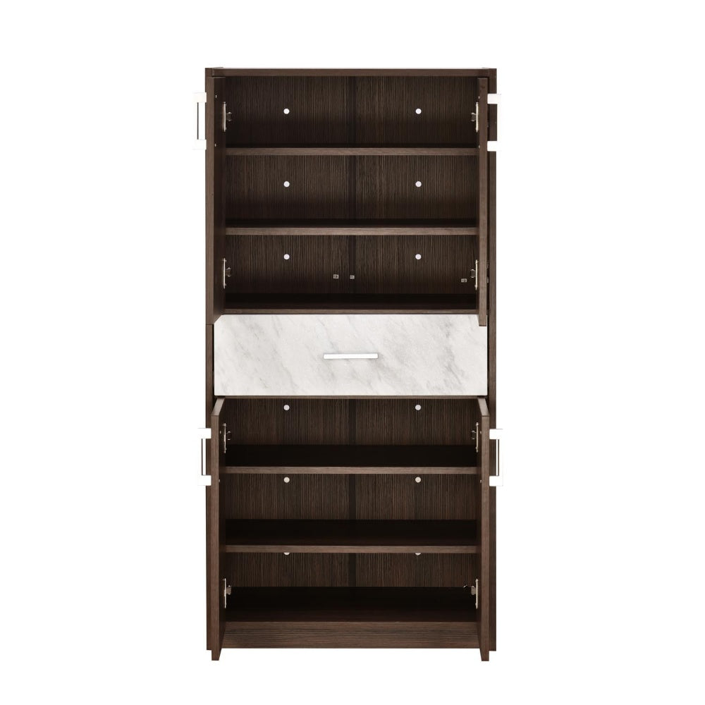 Nilkamal Ozark Shoe Cabinet (Ash wenge / Marble Beige)