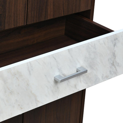 Nilkamal Ozark Shoe Cabinet (Ash wenge / Marble Beige)