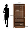 Massif 2 Door Wardrobe With Mirror (Urban Walnut)