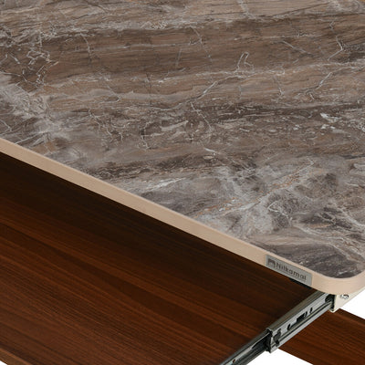 Nilkamal Alwin Computer Table (Walnut and Ivory)