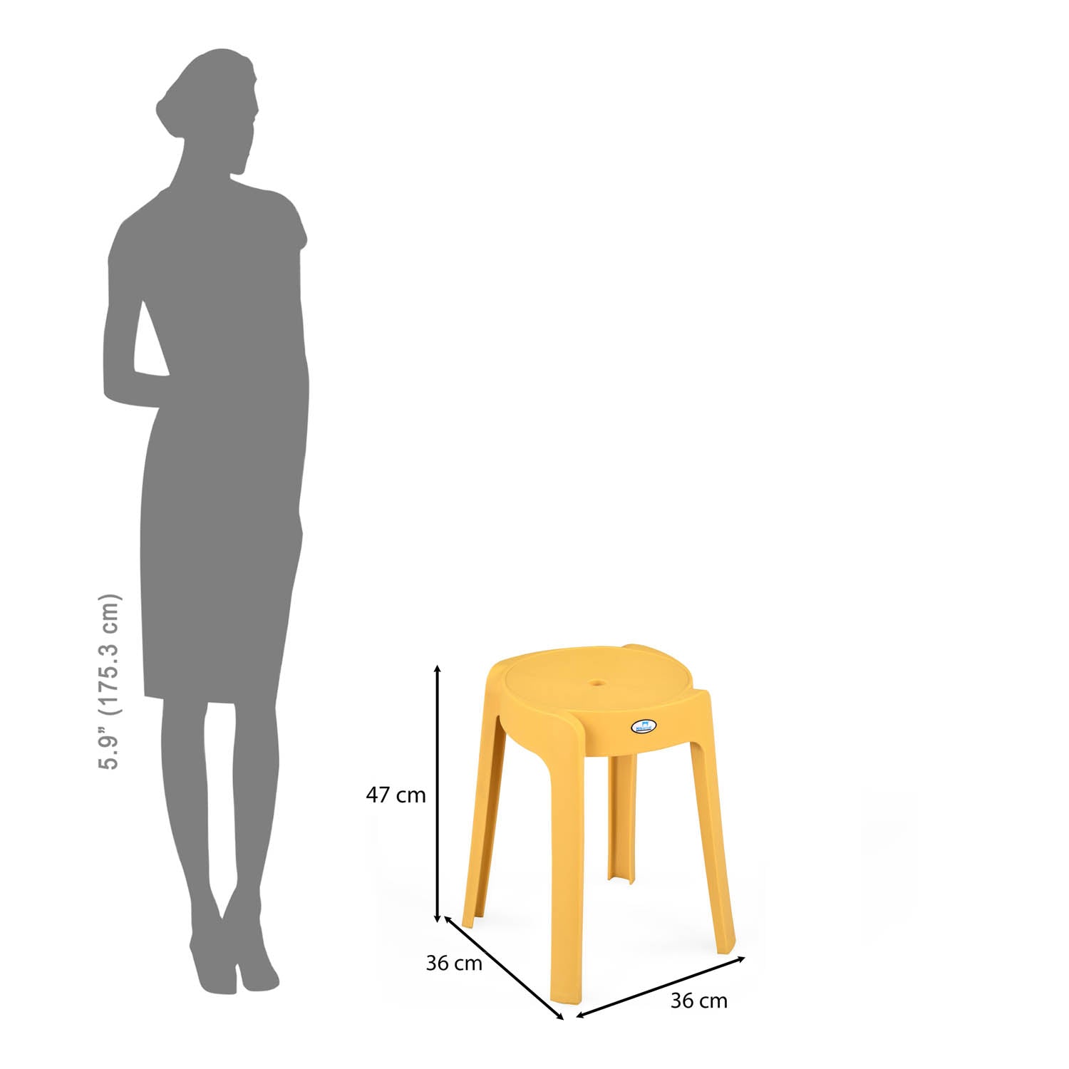 Nilkamal Twist Plastic Stool
