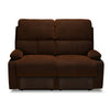 Nilkamal Matt 2 Seater Recliner Sofa with Cup Holder (Cocoa) - Front View