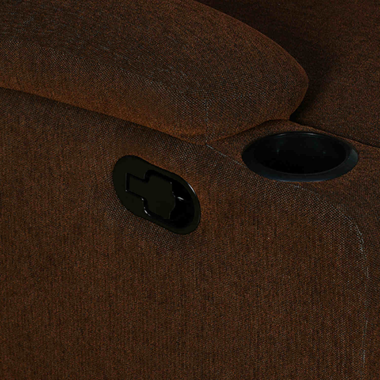 Nilkamal Matt 2 Seater Recliner Sofa with Cup Holder (Cocoa)