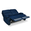 Nilkamal Matt 2 Seater Recliner Sofa with Cup Holder (Blue)