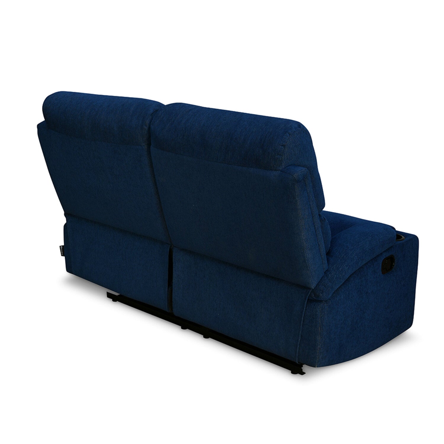 Nilkamal Matt 2 Seater Recliner Sofa with Cup Holder (Blue)