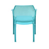 Nilkamal Captain Chairs and Crystal Glass Top Coffee Table Plastic Outdoor Set (Sapphire Blue & Milky White)