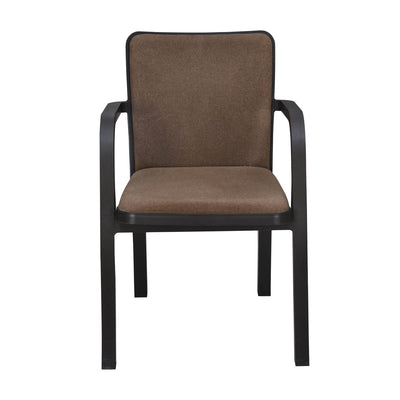 Nilkamal Luxe Chairs and Glass Top Coffee Table Plastic Outdoor Set (Season Rust Brown & Weather Brown)