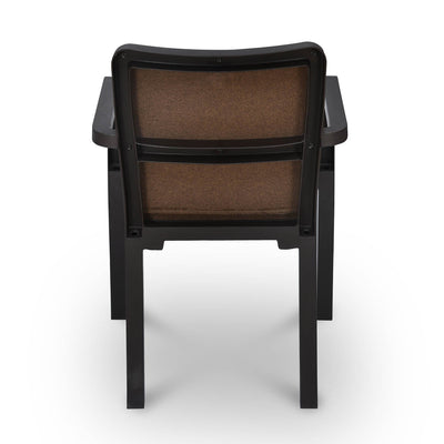 Nilkamal Luxe Chairs and Glass Top Coffee Table Plastic Outdoor Set (Season Rust Brown & Weather Brown)