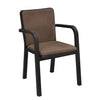 Nilkamal Luxe Chairs and Glass Top Coffee Table Plastic Outdoor Set (Season Rust Brown & Weather Brown)