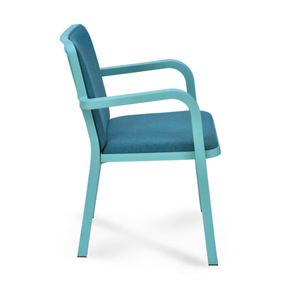 Nilkamal Luxe Full-Back Cushioned Plastic Chair - Side View