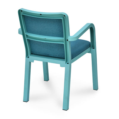Nilkamal Luxe Full-Back Cushioned Plastic Chair - Slight Back View