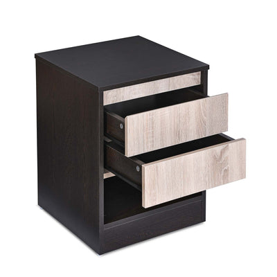 Nilkamal Riva Night Stand (Wenge & Sonoma Oak)
