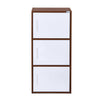 Nilkamal Sear 3 Tier Storage Cabinet (Classic Walnut & White)