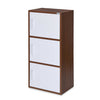 Nilkamal Sear 3 Tier Storage Cabinet (Classic Walnut & White)