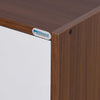 Nilkamal Sear 4 Tier Storage Cabinet (Classic Walnut & White)