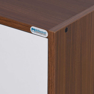 Nilkamal Sear 3 Tier Storage Cabinet (Classic Walnut & White)