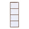 Nilkamal Sear 4 Tier Storage Cabinet (Classic Walnut & White)