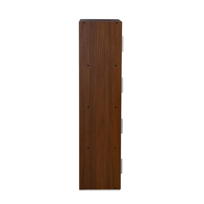 Nilkamal Sear 4 Tier Storage Cabinet (Classic Walnut & White)