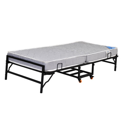 Nilkamal Zoe Folding Bed with Mattress (Black)
