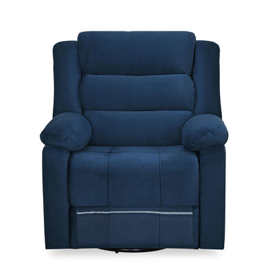 Nilkamal Sierra 1 Seater Rocker & Swivel Recliner Sofa (Blue)
