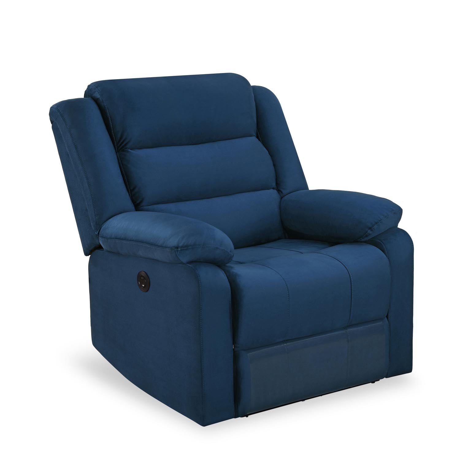 Nilkamal Sierra 1 Seater Electric Recliner Sofa (Blue)