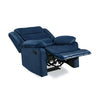 Nilkamal Sierra 1 Seater Manual Recliner Sofa (Blue) - Extended Slight Side View