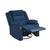 Nilkamal Sierra 1 Seater Rocker & Swivel Recliner Sofa (Blue)