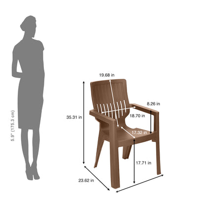 Nilkamal Ortho Comfort Plastic Arm Chair