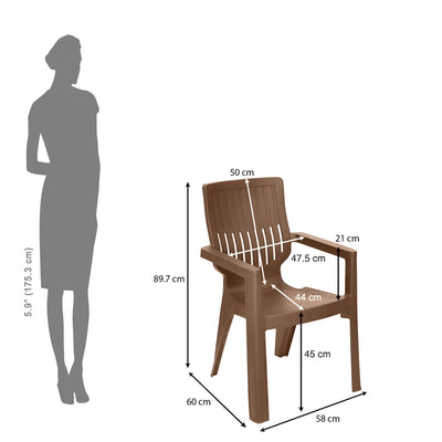 Nilkamal Ortho Comfort Plastic Arm Chair