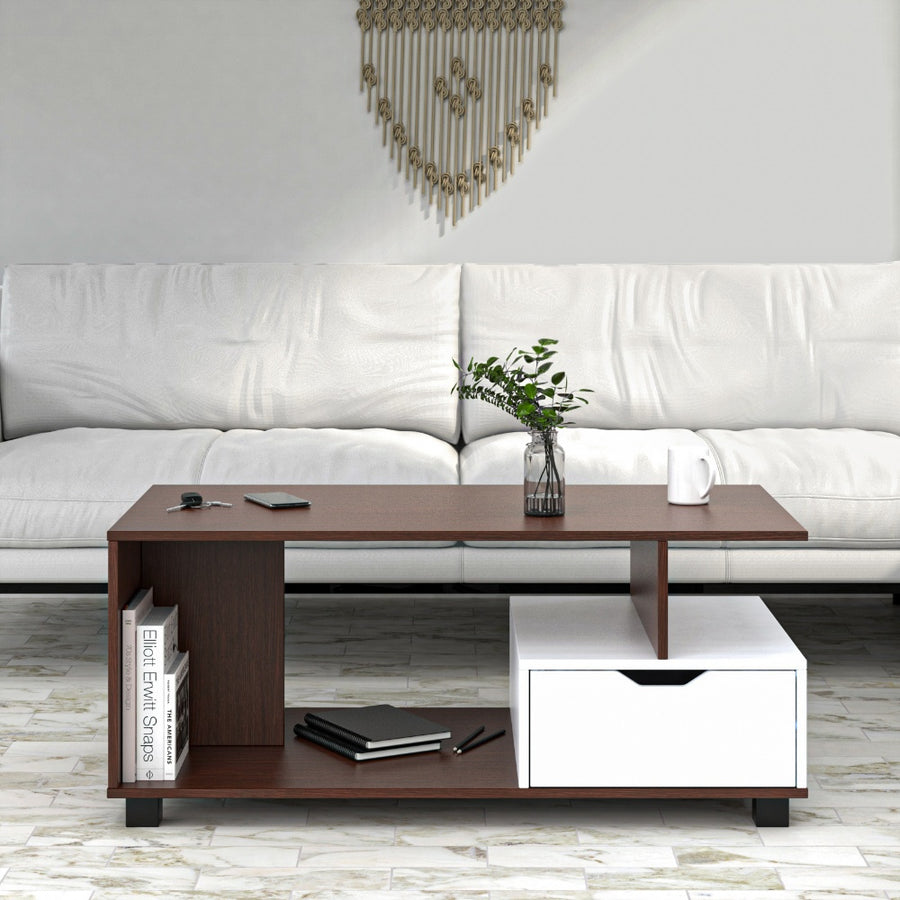 Nilkamal Denzel Coffee Table (Urban Walnut / Oak White)