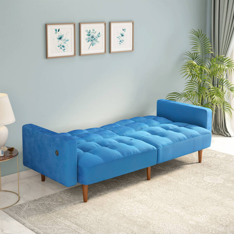 Blue on sale futon bed