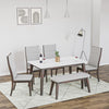 Nilkamal Venus 6 Seater Dining Set with Bench (Milan Walnut)