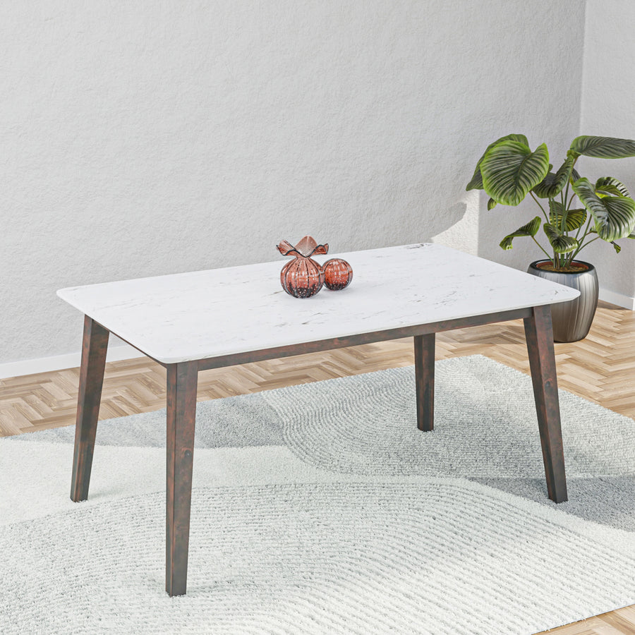 Nilkamal Venus 6 Seater Dining Table (Milan Walnut)