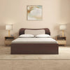 Nilkamal Daffodil King Bed with Box Storage (Walnut) - Front View