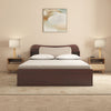 Nilkamal Daffodil Queen Bed with Box Storage (Walnut) - Front View