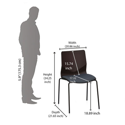 Nilkamal Elsa Dining Chair (Grey)