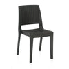 Nilkamal Enamora Plastic Armless Chair (Iron Black) - Slight Side View 3
