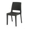 Nilkamal Enamora Plastic Armless Chair (Iron Black) - Slight Side View 4