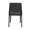Nilkamal Enamora Plastic Armless Chair (Iron Black) - Back View