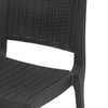 Nilkamal Enamora Plastic Armless Chair (Iron Black) - Close Up View