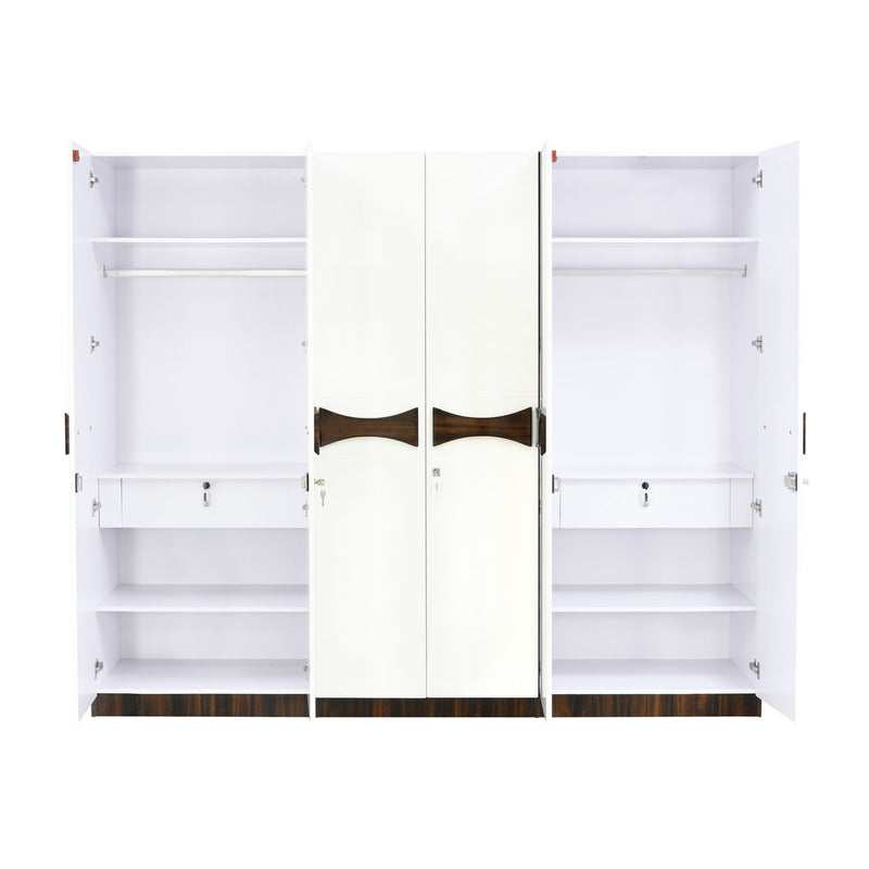 Nilkamal Estana 6 Door Wardrobe (Brown)