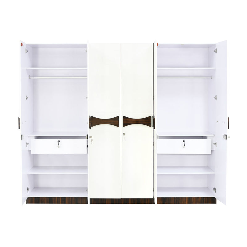 Nilkamal Estana 6 Door Wardrobe (Brown)
