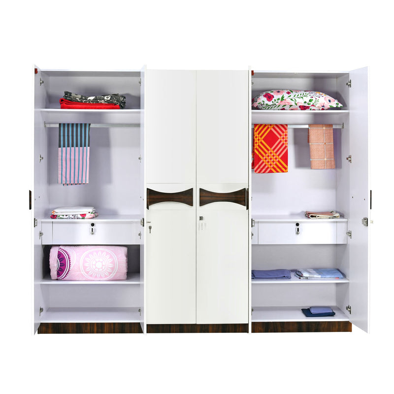 Nilkamal Estana 6 Door Wardrobe (Brown)