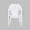 Nilkamal Exotica Plastic Arm Chair (Milky White) - Front View