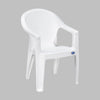 Nilkamal Exotica Plastic Arm Chair (Milky White) - Main View